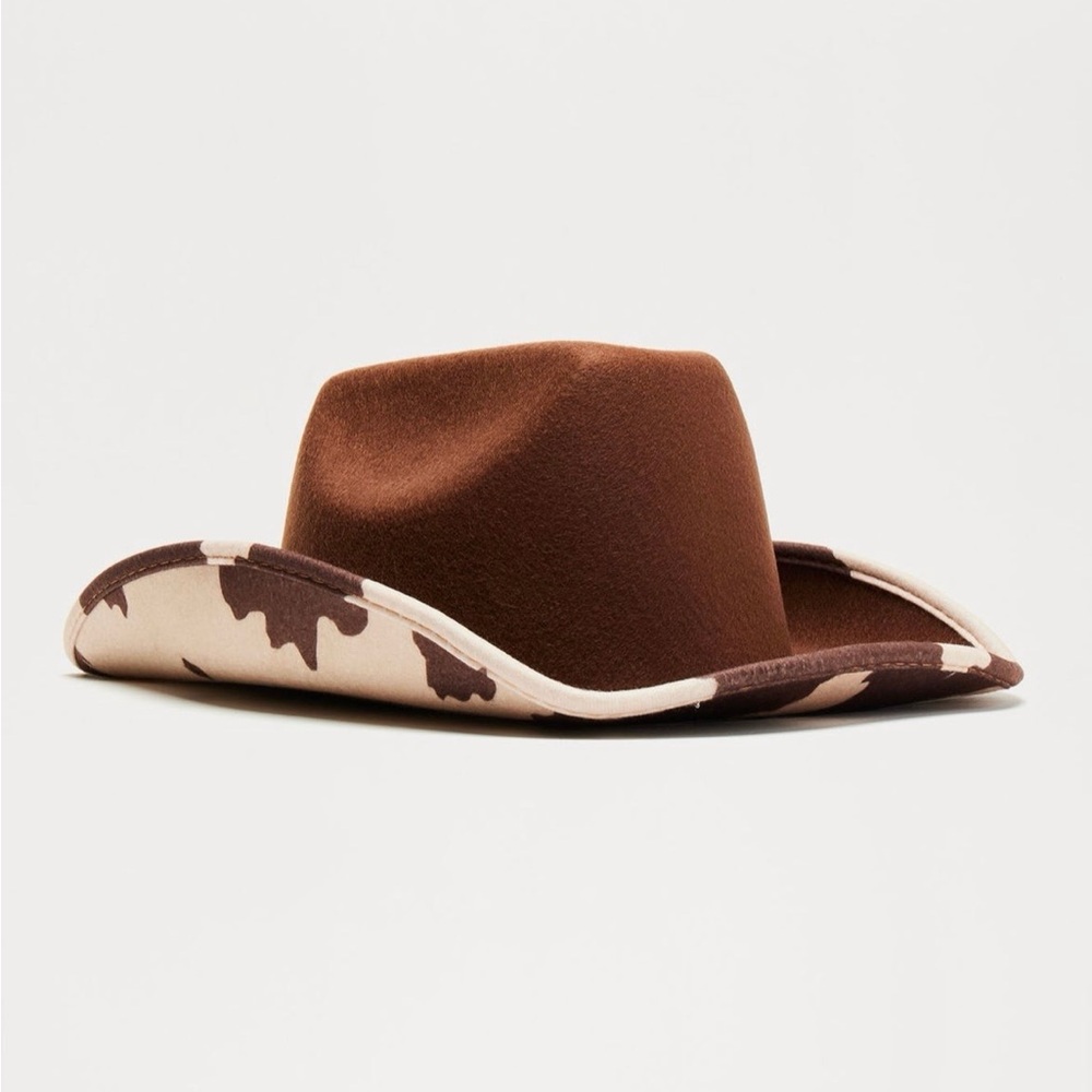 Fashion Nova Chocolate and Cream Cowgirl Hat - Picture 3 of 3